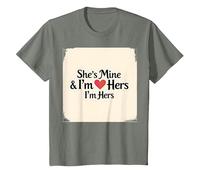 I Heart My Girlfriend: She's Mine & I'm Hers Romantic Quote T-Shirt, Youth, Olive Heather, 4T