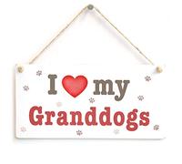 I Heart My Granddogs Sign/Plaque - Perfect Dog Gift for Nan, Gran or Grandad