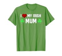 I Heart My Irish Mum Lucky St Patricks Day Family Shamrock T-Shirt
