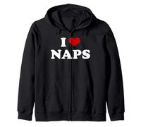 I Heart Naps I Love Napping Lazy Sleeping Zip Hoodie