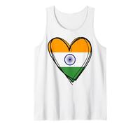 I Heart New-Delhi and India Flag Heart Graphic Indian Pride Tank Top