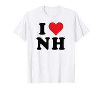 I Heart NH Initials I Love N.H. First And Last Name N H T-Shirt