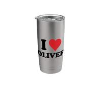 I Heart Oliver First Name I Love Personalized Stuff Stainless Steel Insulated Tumbler