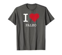 I Heart Paleo, I Love Paleo T-Shirt, Men, Asphalt, S
