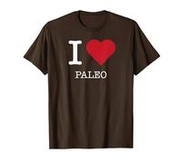 I Heart Paleo, I Love Paleo T-Shirt, Men, Brown, S