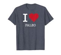 I Heart Paleo, I Love Paleo T-Shirt, Men, Heather Blue, S