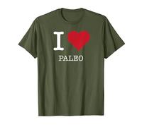 I Heart Paleo, I Love Paleo T-Shirt, Men, Olive, S