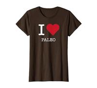 I Heart Paleo, I Love Paleo T-Shirt, Women, Brown, S