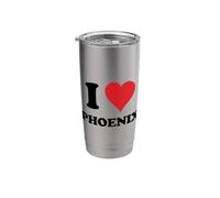 I Heart Phoenix First Name I Love Personalized Stuff Stainless Steel Insulated Tumbler