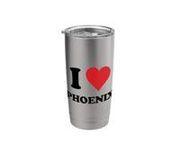 I Heart Phoenix First Name I Love Personalized Stuff Stainless Steel Insulated Tumbler