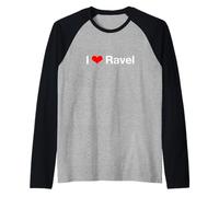 I Heart Ravel Raglan Baseball Tee