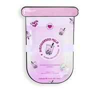 I Heart Revolution Bubble Tea Strawberry Milk Bubble Sheet Mask, Calms & Hydrates Skin With Matcha & Green Tea Extract, Vegan & Cruelty-Free, Strawberry Pink