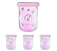 I Heart Revolution Bubble Tea Strawberry Milk Bubble Sheet Mask, Calms & Hydrates Skin With Matcha & Green Tea Extract, Vegan & Cruelty-Free, Strawberry Pink (Pack of 4)