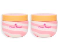 I Heart Revolution Citrus Crush Swirl Body Cream, Moisturiser with Vitamin C, Shea Butter & Orange Extract, Vegan, 150g (Pack of 2)