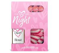 I Heart Rose, 187ml Socks and Strawberry & Cream Lindt Truffles Gift Set, Gift for Christmas, Birthday. By Blue Tree Gifts.