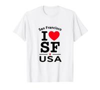 I Heart San Francisco, San Francisco USA Californ Graphic Value Graphic T-Shirt, Men, White, S