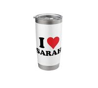 I Heart Sarah First Name I Love Personalized Stuff Stainless Steel Insulated Tumbler