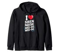 I Heart Siren Noise Paramedic Shirt for First Responders Zip Hoodie