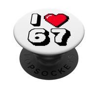 I heart six seven PopSockets Adhesive PopGrip