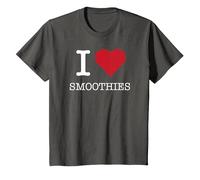 I Heart Smoothies, I Love Smoothies T-Shirt, Kids, Asphalt, 3 Years