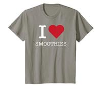 I Heart Smoothies, I Love Smoothies T-Shirt, Kids, Slate, 3 Years