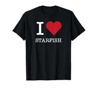 I Heart Starfish, I Love Starfish T-Shirt, Men, Black, XXL
