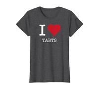I Heart Tarts, I Love Tarts T-Shirt, Women, Dark Heather Grey, 3XL