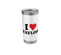 I Heart Taylor First Name I Love Personalised Stuff Stainless Steel Insulated Tumbler