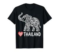 I Heart Thailand Travel Retro Mandala Elephant Vacation T-Shirt