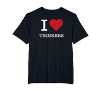 I Heart Thinkers, I Love Thinkers T-Shirt, Men's Big and Tall, Black, 3X Tall