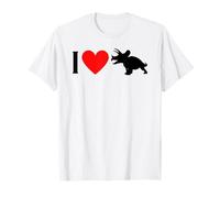 I Heart Triceratops, Adults Dinosaur Tee, I Love Triceratops T-Shirt