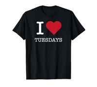 I Heart Tuesdays, I Love Tuesdays T-Shirt, Men, Black, 3XL