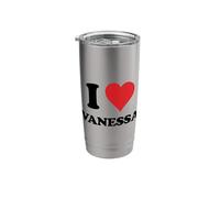 I Heart Vanessa First Name I Love Personalized Stuff Stainless Steel Insulated Tumbler