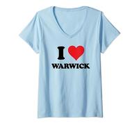 I Heart Warwick Love UK V-Neck T-Shirt