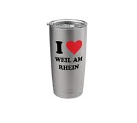 I Heart Weil am Rhein Germany Love German Souvenir Item Stainless Steel Insulated Tumbler