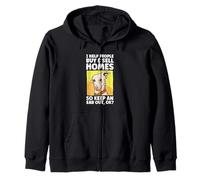 I Help Buy & Sell Homes Real Estate Agent Dog Lover Zip Hoodie