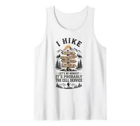 I Hike for Cell Service Funny Mountain Hiker Trekking Tank Top
