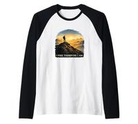 I Hike Therefore I Am Mountain Sunset Hiker Philosophy Raglan Baseball Tee