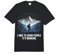 I Hike to Avoid People Its Working Funny Hiking Introvert Comfort Colors Adult Heavyweight T-Shirt