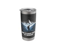 I Hike to Avoid People Its Working Funny Hiking Introvert Stainless Steel Insulated Tumbler