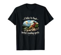I Hike to Find Better Reading Spots Book Lover Art T-Shirt