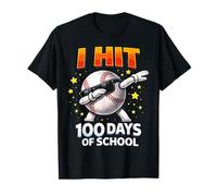 I Hit 100 Days of School Baseball Boys Kids 100th Day T-Shirt