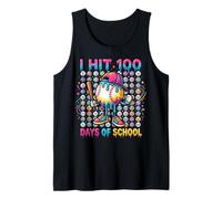 I Hit 100 Days of School Baseball Ice Cream Drip Boys Girls Tank Top