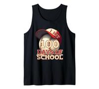 I Hit 100 Days of School Baseball Kid Celebration Fun Tank Top