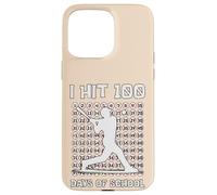 I Hit 100 Days Of School Baseball Player 100th Day Boys Kids Case for iPhone 15 Pro Max