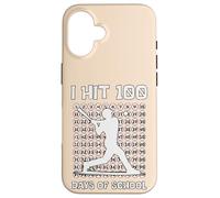I Hit 100 Days Of School Baseball Player 100th Day Boys Kids Case for iPhone 16