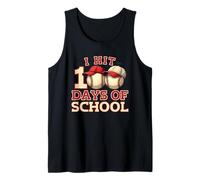 I Hit 100 Days of School Baseball School Batter Player Tank Top