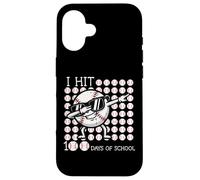 I Hit 100 Days Of School Dabbing Baseball 100th Day Boy Kids Case for iPhone 16