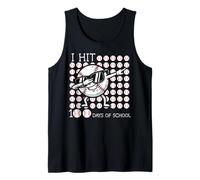 I Hit 100 Days of School Dabbing Baseball 100th Day Boy Kids Tank Top