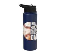 I Hit A Homerun Scoring You As My Dad Stainless Steel Insulated Water Bottle
